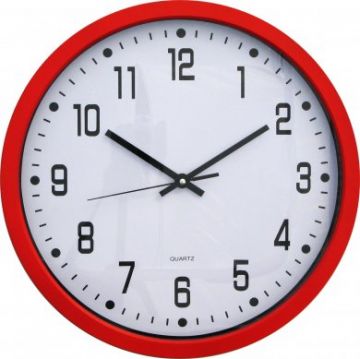Plastové nástěnné hodiny (H7326R)