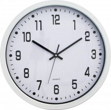 Plastové nástěnné hodiny (H7326W)