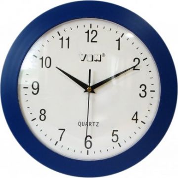 Plastové nástěnné hodiny modré (HDL035BL)