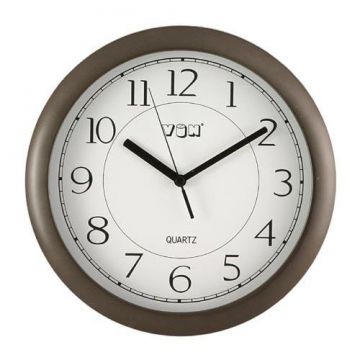 Plastové nástěnné hodiny šedé (HS2011A)