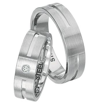 Ocelové snubní prsteny TS144
