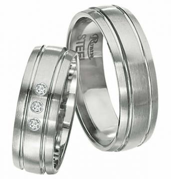 Ocelové snubní prsteny TS146