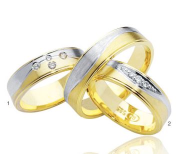 Zlaté snubní prsteny Doria  R49