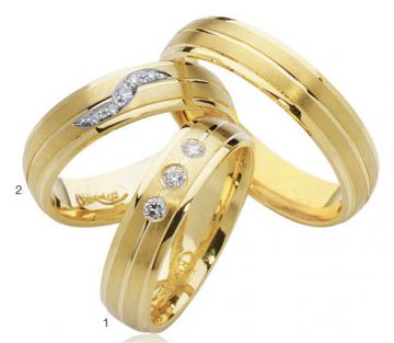 Zlaté snubní prsteny Doria  R75