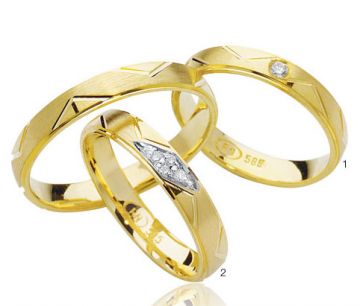 Zlaté snubní prsteny Doria  R81
