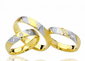 Zlaté snubní prsteny Vendora  R08