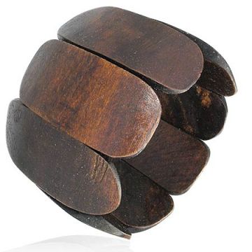 Dřevěný pružný náramek Lenis