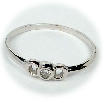 Prsten z bílého zlata s diamantem LE9/1 velikost 57