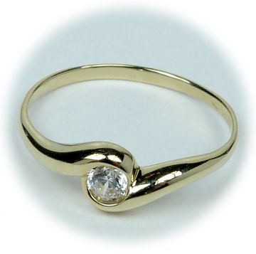 Zlatý prsten RG145-CZ velikost 54