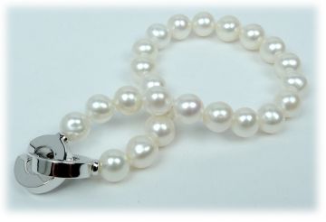 Perlový náramek z bílých perel 20 cm 11041902N