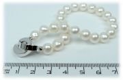 Perlový náramek z bílých perel 20 cm 11041902N