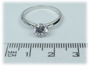 Stříbrný prsten se zirkonem 511292 velikost 56