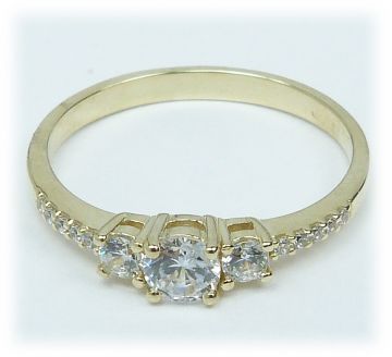 Zlatý prsten se zirkony 3510221 velikost 55