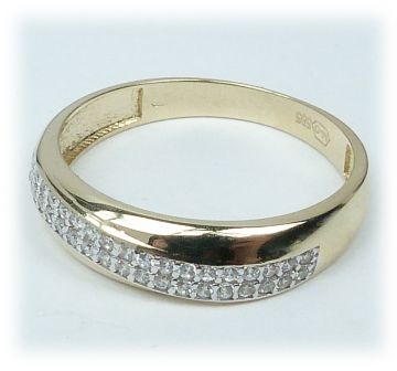 Zlatý prsten AU23 velikost 59