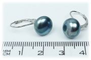 Stříbrné náušnice E1856BL s perlou
