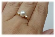 Zlatý prsten s perlou Velikost 54