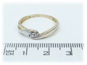 Zlatý prsten AU78 velikost 57