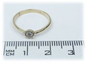 Prsten ze žlutého zlata s brilianty PRS/1,49g