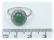 Stříbrný prsten s jadeitem 426000483 velikost 53