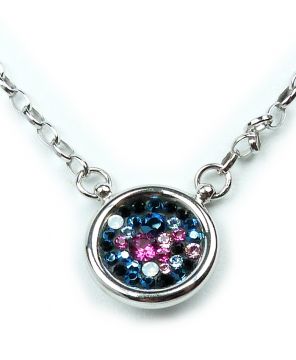 Stříbrný náhrdelník EVG Swarovski 32034.4 galaxy
