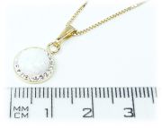 Stříbrný náhrdelník s opálem 923025 45cm