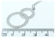 Stříbrný náhrdelník se zirkony 914 41-43cm