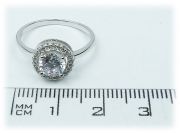 Stříbrný prsten se zirkony 949/1 velikost 58