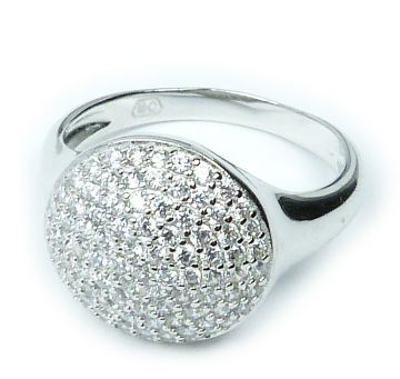 Stříbrný prsten se zirkony 957/2 velikost 58