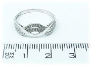 Stříbrný prsten se zirkony 956/1 velikost 58