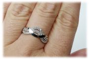 Stříbrný prsten se zirkony 956/2 velikost 55