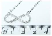 Stříbrný náhrdelník se zirkony 10734 42-45cm