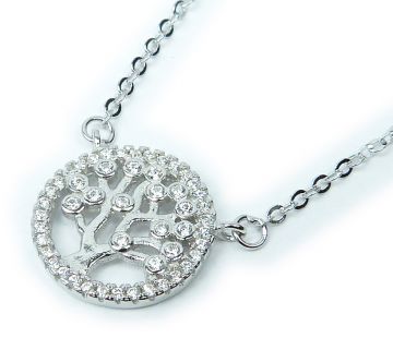 Stříbrný náhrdelník se zirkony 1057 42-45cm