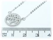 Stříbrný náhrdelník se zirkony 1057 42-45cm