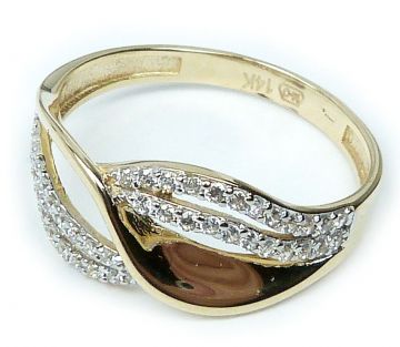 Zlatý prsten AU119 velikost 58
