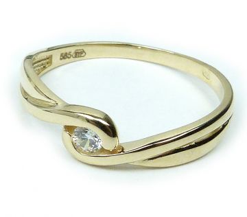 Zlatý prsten se zirkonem 226001280 velikost 57