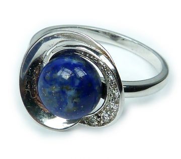 Stříbrný prsten s lapisem lazuli 426000475/3 velikost 53
