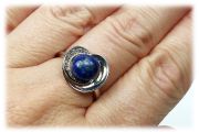 Stříbrný prsten s lapisem lazuli 426000475/3 velikost 53