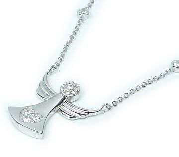 Stříbrný náhrdelník anděl  1419