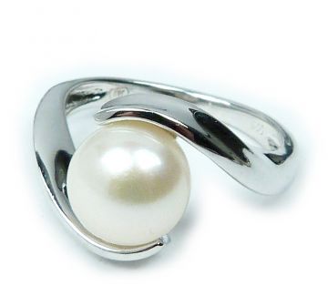 Stříbrný prsten 29-2143 s perlou Velikost 52