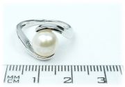 Stříbrný prsten 29-2143 s perlou Velikost 52