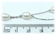 Stříbrný náramek 29-2227 s perlami