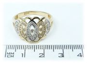 Zlatý prsten AU114 velikost 65