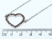 Stříbrný náhrdelník s granáty AGR71035