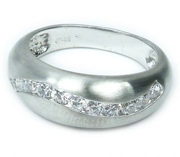 Stříbrný prsten se zirkony 426511865 velikost 54