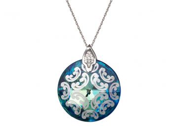 Stříbrný náhrdelník Preciosa Crystal Rose 600846L