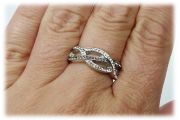 Stříbrný prsten EVG Swarovski 35039.3 bl. diamond vel. 54
