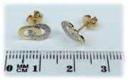 Zlaté náušnice s  diamanty A2674-09