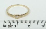 Zlatý prsten s diamantem LE2/2 velikost56