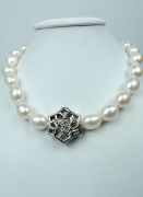 Perlový náhrdelník z bílých perel 45 cm 11041905