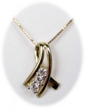 Zlatý náhrdelník se zirkony 44 cm